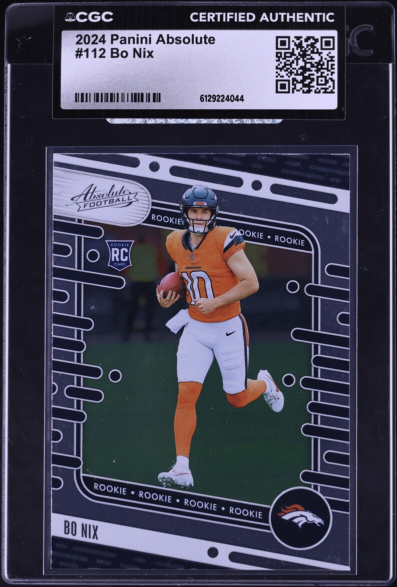 2024 Absolute Football Bo Nix ROOKIE #112 CGC AUTH