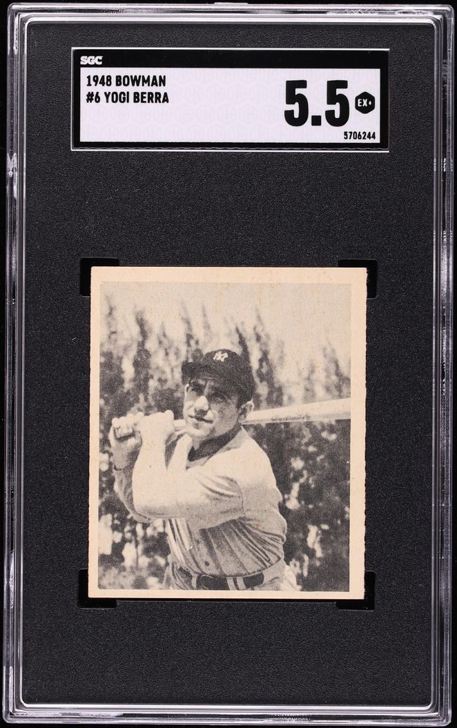 1948 Bowman Yogi Berra ROOKIE #6 SGC 5.5 EX+
