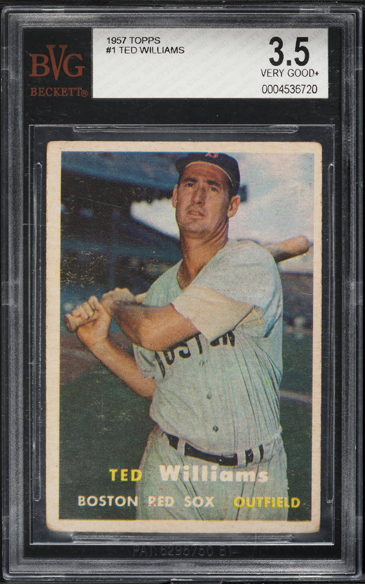 1957 Topps Ted Williams #1 BVG 3.5 VG+