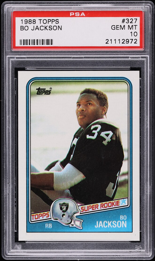 1988 Topps Football Bo Jackson ROOKIE #327 PSA 10 GEM MINT - Photo 1
