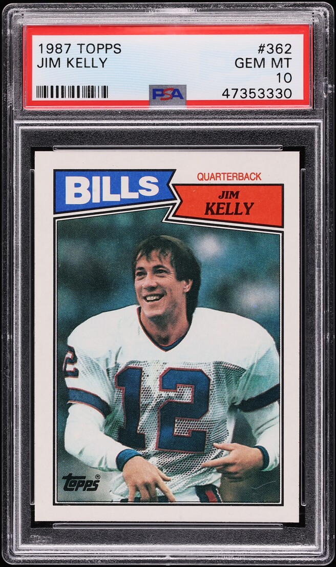 1987 Topps Football Jim Kelly ROOKIE #362 PSA 10 GEM MINT - Photo 1