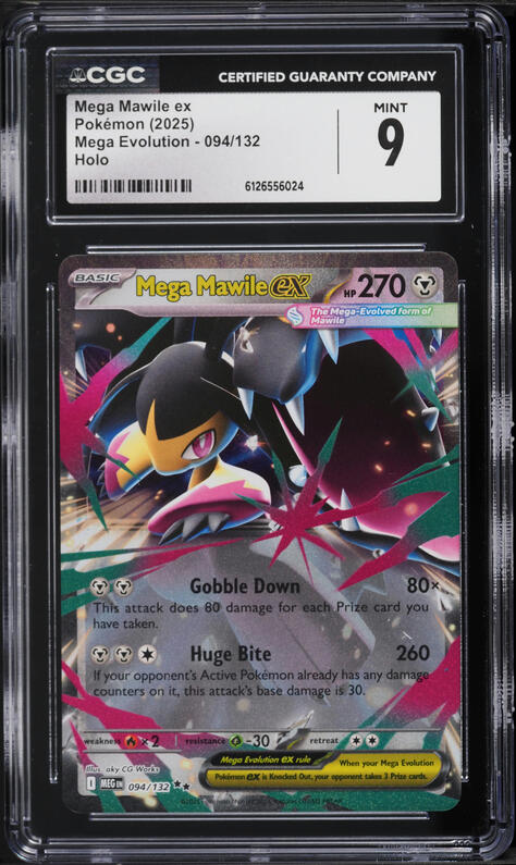 2025 Pokemon Japanese Mega Brave Full Art Mega Mawile EX #046 CGC