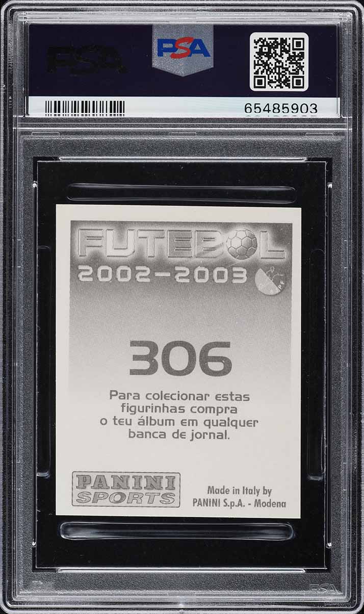 2002 Panini Futebol Stickers Cristiano Ronaldo ROOKIE #306 PSA 7 NRMT