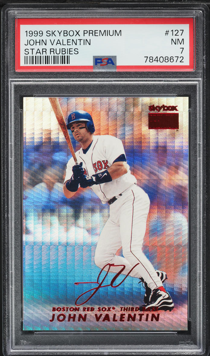 1999 Skybox Premium Star Rubies John Valentin /50 #127 PSA 7 NRMT