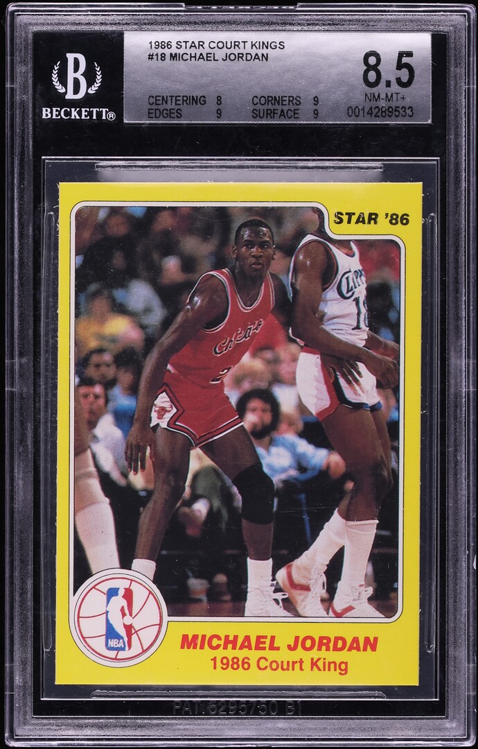 1986 Star Court Kings Michael Jordan ROOKIE #18 BGS 8.5 NM-MT+