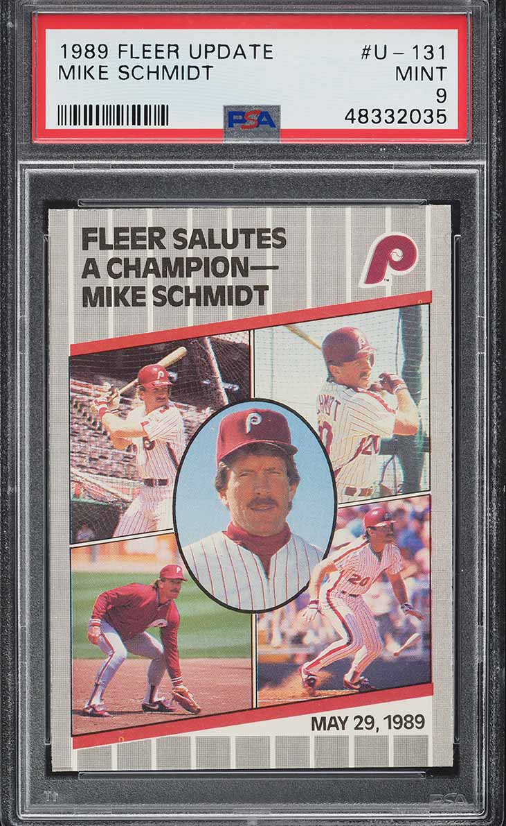 1989 Fleer Update Mike Schmidt #U-131 PSA 9 MINT