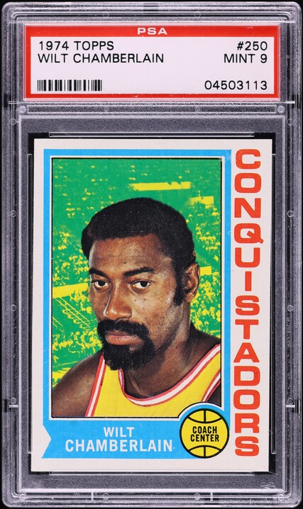 2012 Panini Crusade Gold Prizm Wilt Chamberlain /10 #90 PSA 9 MINT