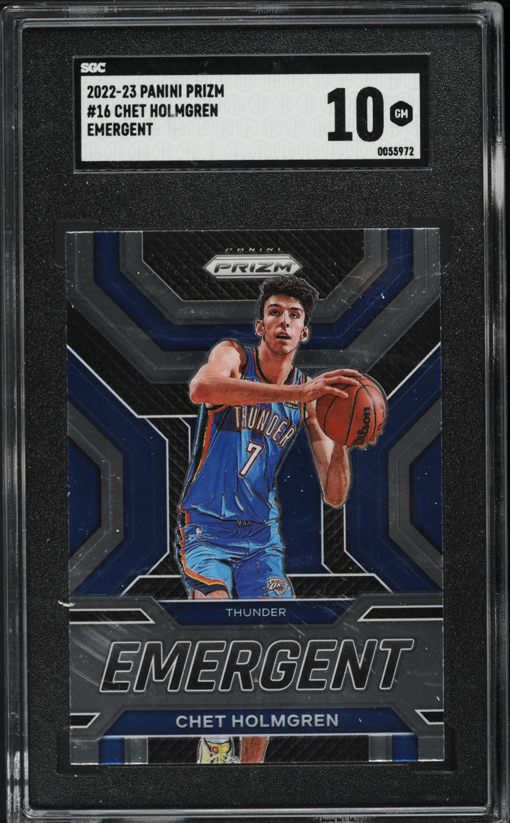 2022 Panini Prizm Emergent Chet Holmgren #16 SGC 10 GEM MINT