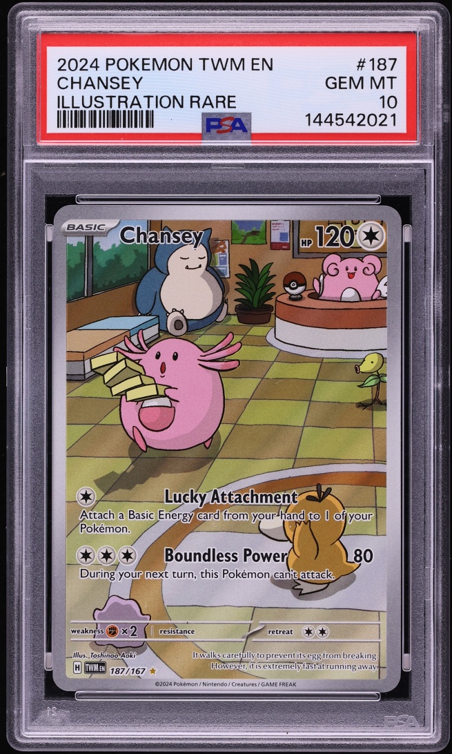 2024 Pokemon Scarlet & Violet Twilight Masquerade IR Chansey #187 PSA 10 GEM MINT