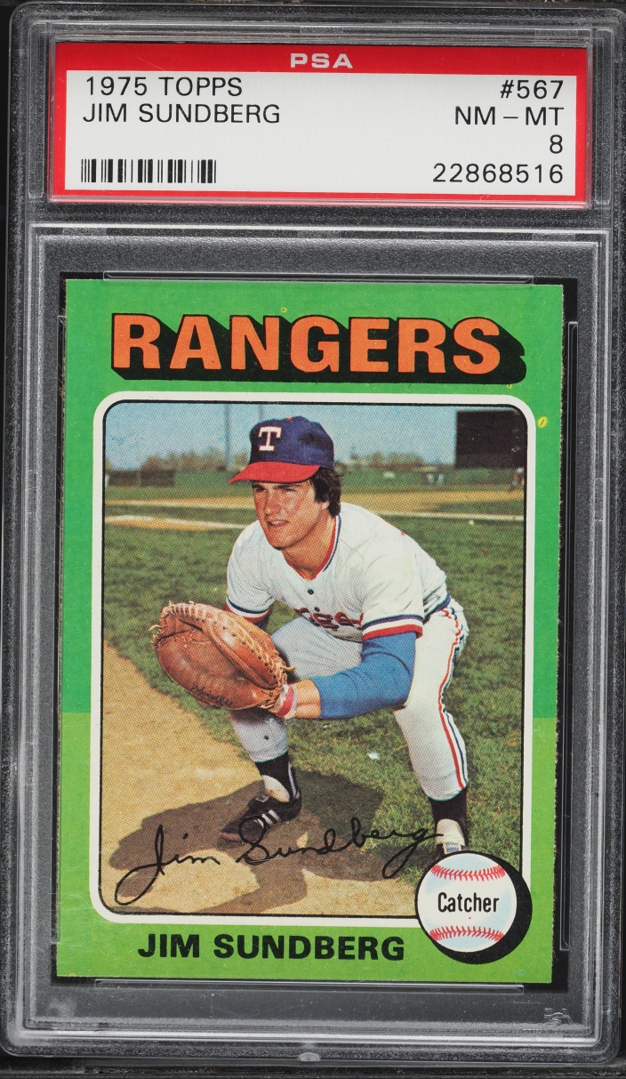 1975 Topps Jim Sundberg #567 PSA 8 NM-MT