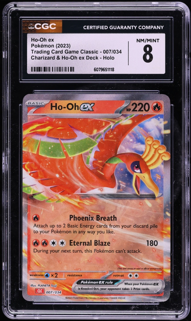 2023 Pokemon TCG Classic Collection Holo Ho-Oh ex #7 CGC 8 NM-MT