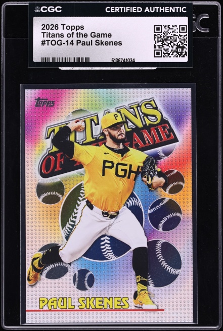2026 Topps Titans Of The Game Paul Skenes #TOG-14 CGC AUTH