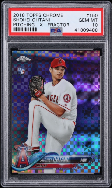 2018 Topps Chrome Xfractor Shohei Ohtani ROOKIE #150 PSA 10 GEM MINT
