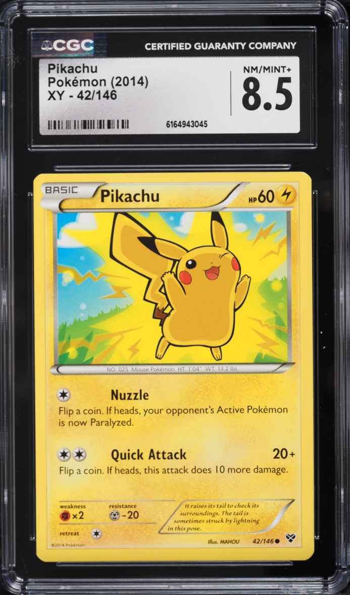 2014 Pokemon XY Pikachu #42 CGC 8.5 NM-MT+