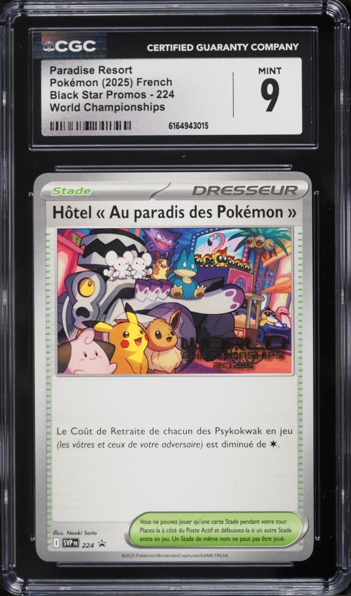 2025 Pokemon French Scarlet & Violet Promo World Championships Paradise Resort #224 CGC 9 MINT