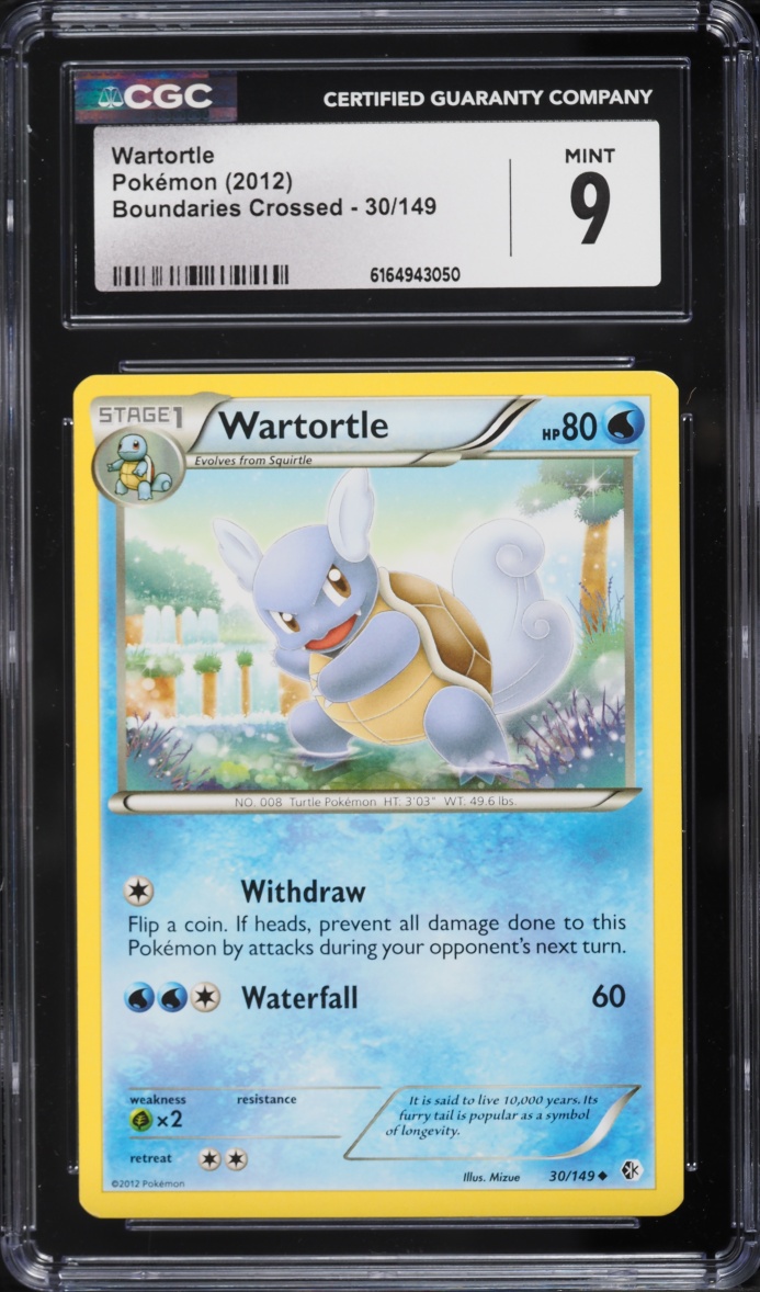 2012 Pokemon Black & White Boundaries Crossed Wartortle #30 CGC 9 MINT