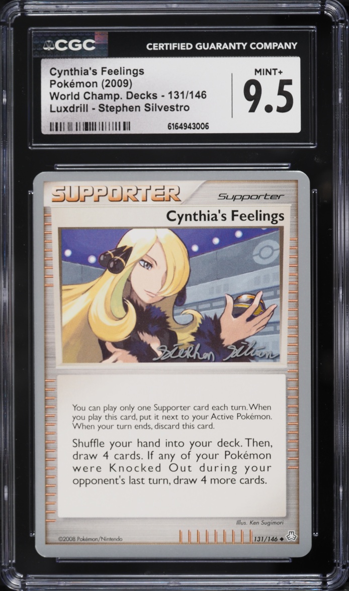 2009 Pokemon World Championships Decks Luxdrill Cynthia's Feelings #131 CGC 9.5 MINT+