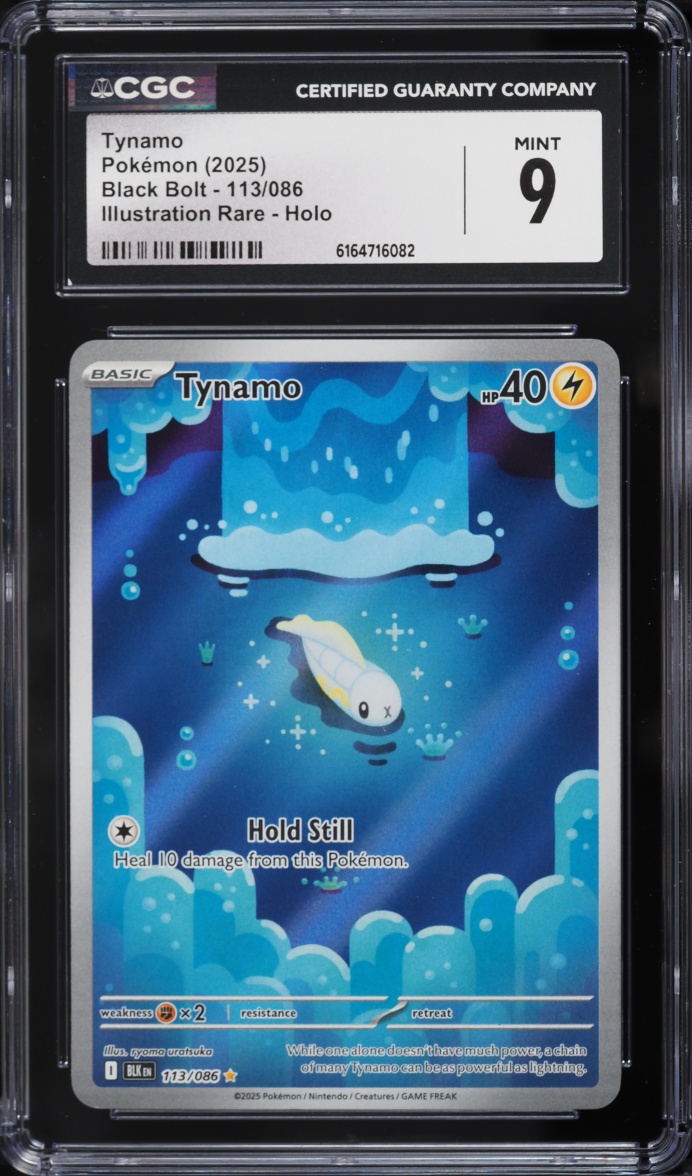 2025 Pokemon Scarlet & Violet Black Bolt IR Tynamo #113 CGC 9 MINT