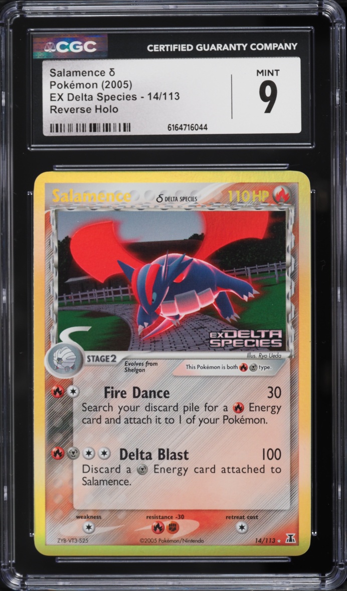 2005 Pokemon Ex Delta Species Reverse Holo Salamence #14 CGC 9 MINT