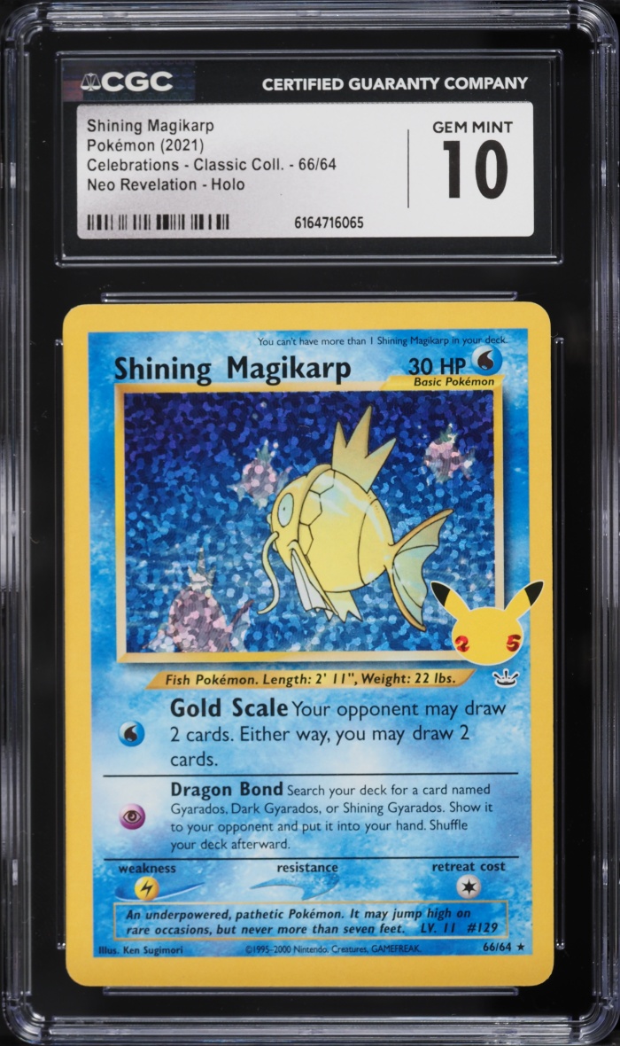2021 Pokemon SWSH Celebrations Classic Collection Holo Shining Magikarp #66 CGC 10 GEM MINT