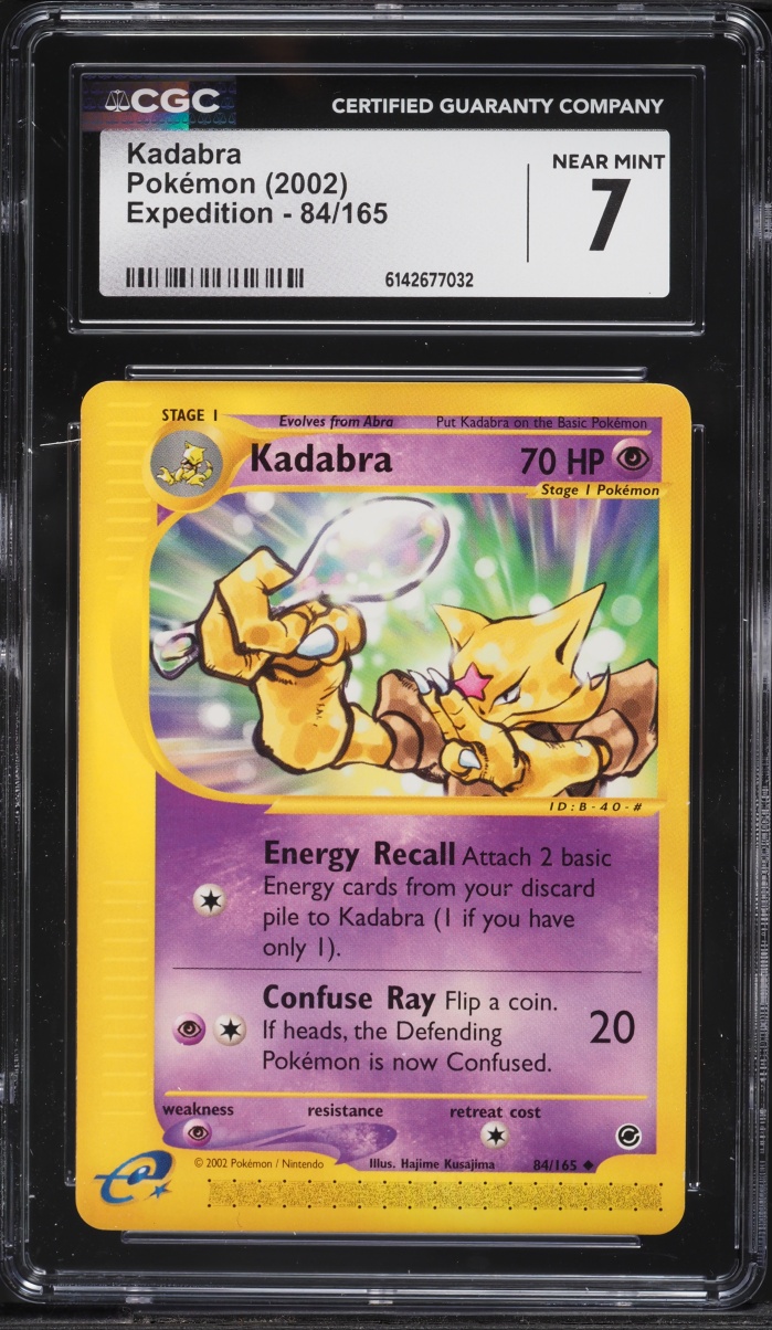 2002 Pokemon Expedition Kadabra #84 CGC 7 NRMT