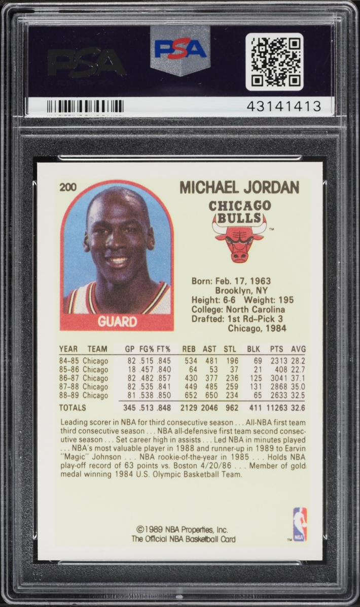 1989 Hoops Michael Jordan #200 PSA 9 MINT
