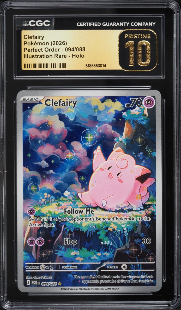 2026 Pokemon Mega Evolution Perfect Order IR Clefairy #94 CGC 10 PRISTINE