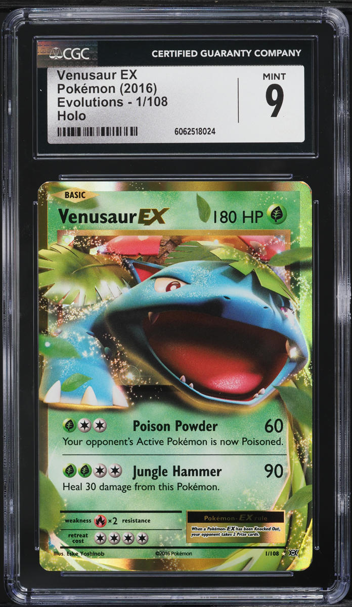 2016 Pokemon XY Evolutions Holo Venusaur EX #1 CGC 9 MINT