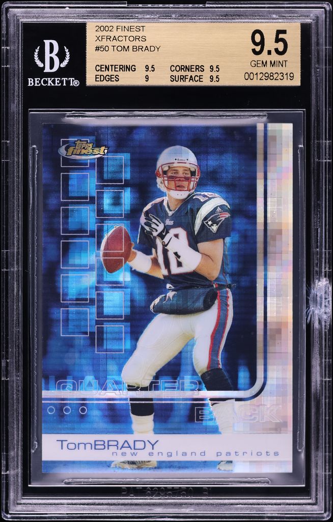 2002 Finest Xfractor Tom Brady /20 #50 BGS 9.5 GEM MINT - Photo 1