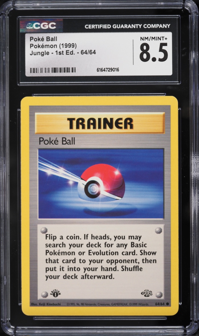 1999 Pokemon Jungle 1st Edition Poke Ball #64 CGC 8.5 NM-MT+
