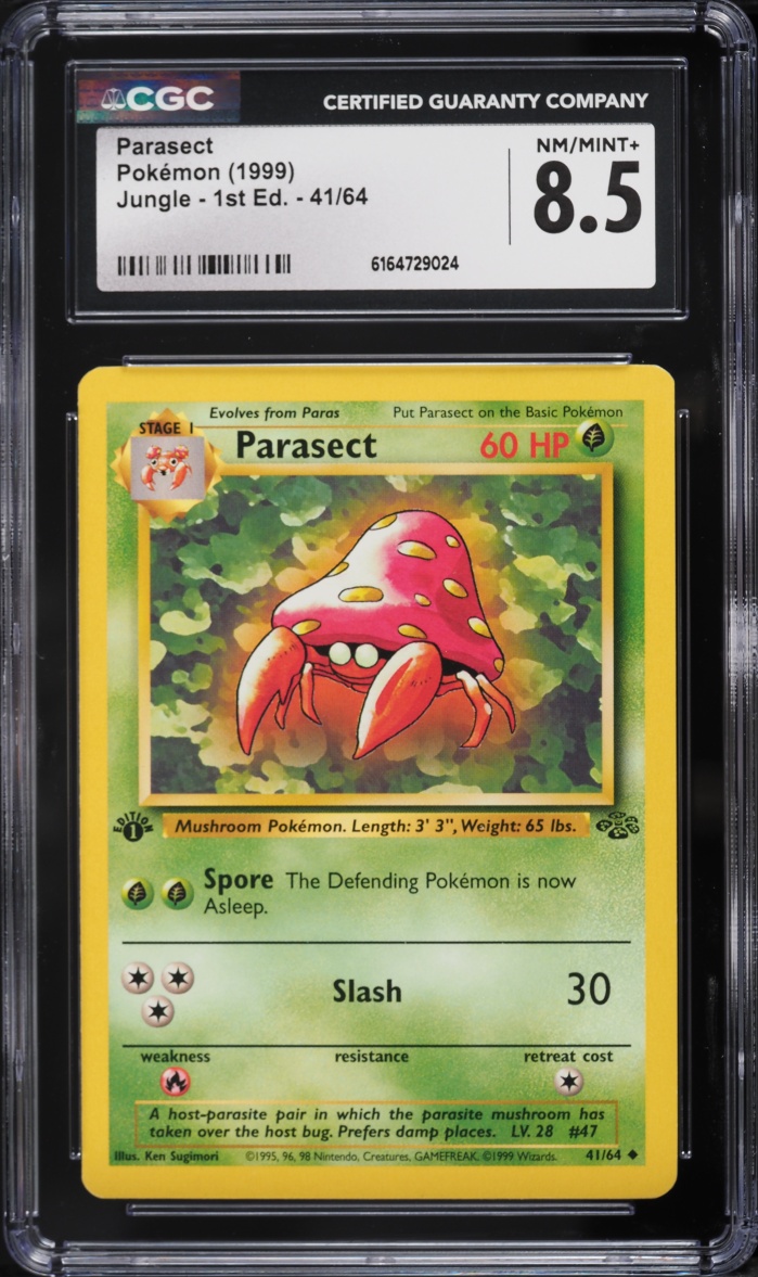 1999 Pokemon Jungle 1st Edition Parasect #41 CGC 8.5 NM-MT+
