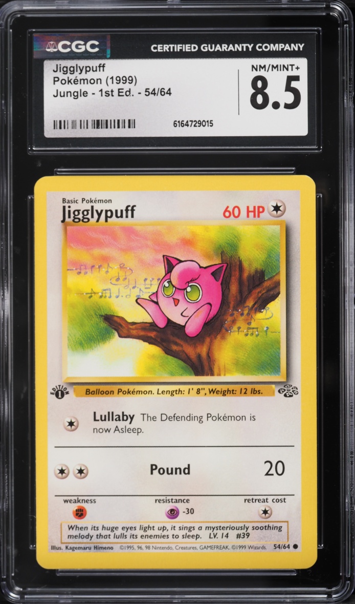 1999 Pokemon Jungle 1st Edition Jigglypuff #54 CGC 8.5 NM-MT+