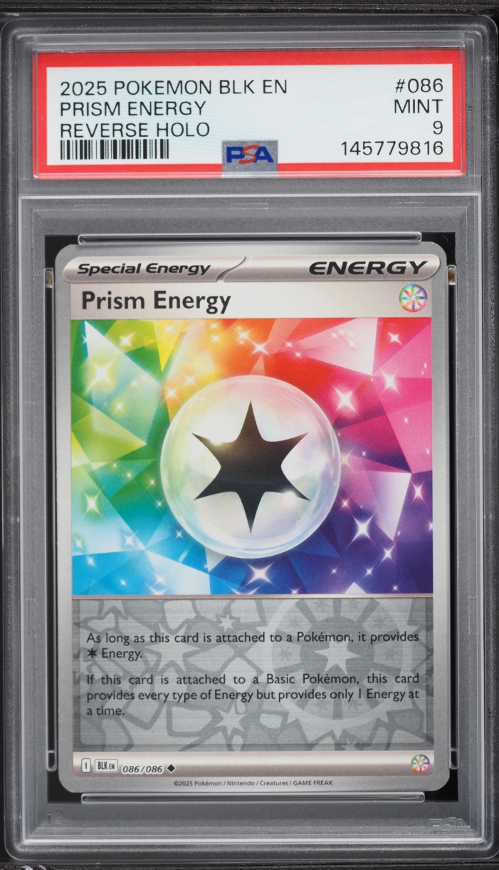 2025 Pokemon Scarlet & Violet Black Bolt Reverse Holo Prism Energy #086 PSA 9 MINT