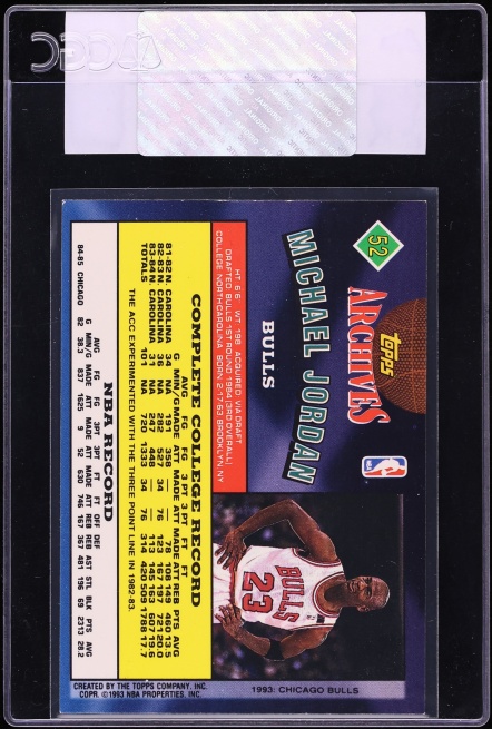1992 Topps Archives Michael Jordan #52 CGC AUTH