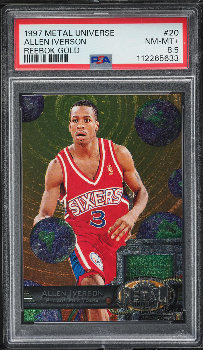 1997 Metal Universe Reebok Gold Allen Iverson #20 PSA 8.5 NM-MT+