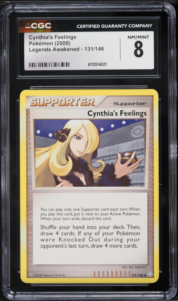 2008 Pokemon Diamond & Pearl Legends Awakened Cynthia's Feelings #131 CGC 8 NM-MT