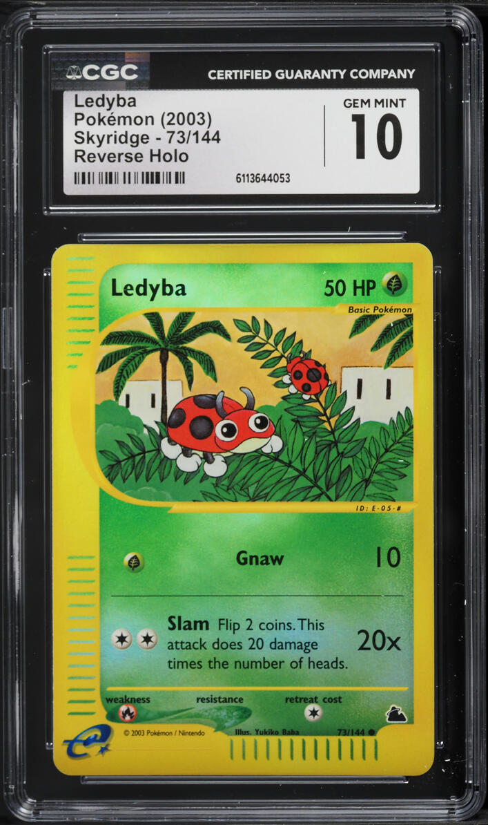 2003 Pokemon Skyridge Reverse Holo Ledyba #73 CGC 10 GEM MINT