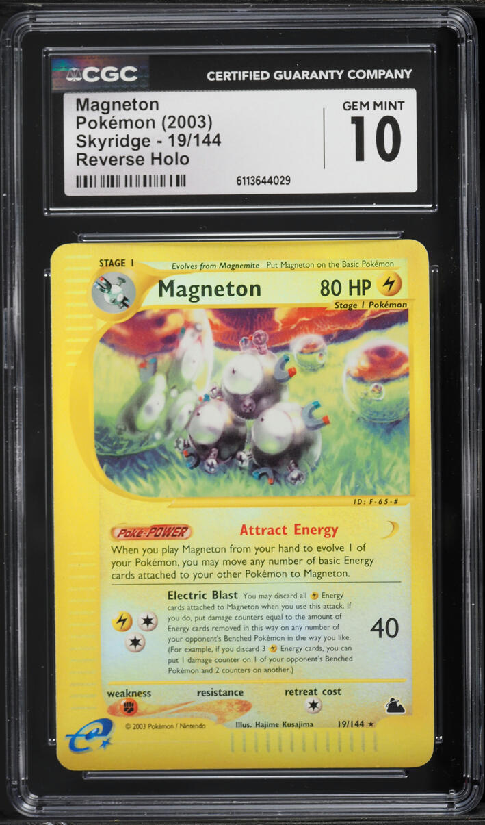 2003 Pokemon Skyridge Reverse Holo Magneton #19 CGC 10 GEM MINT