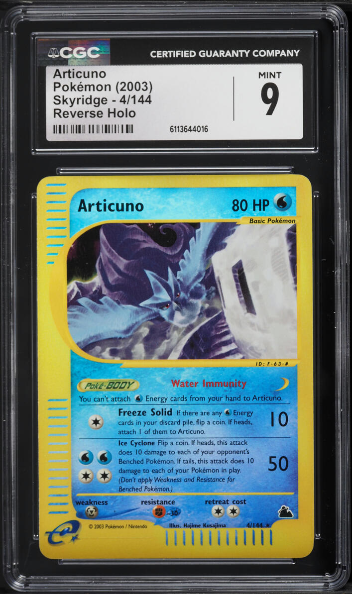 2003 Pokemon Skyridge Reverse Holo Articuno #4 CGC 9 MINT