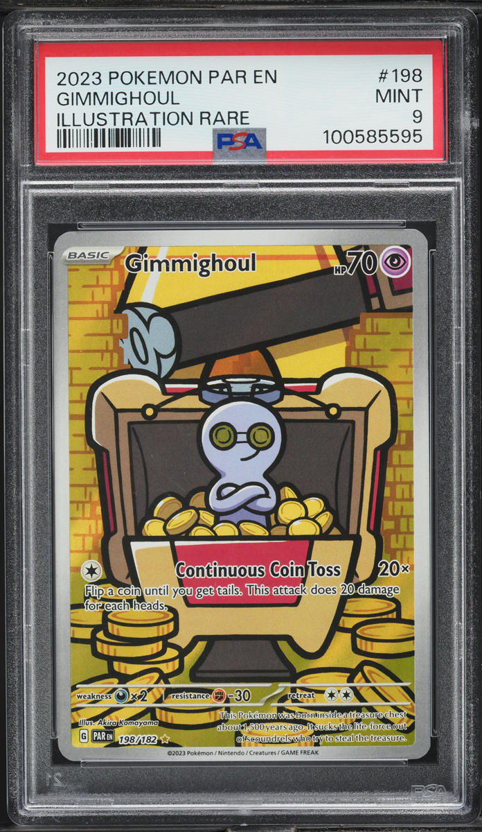 2023 Pokemon SV Paradox Rift Illustration Rare Gimmighoul #198 PSA 9 ...