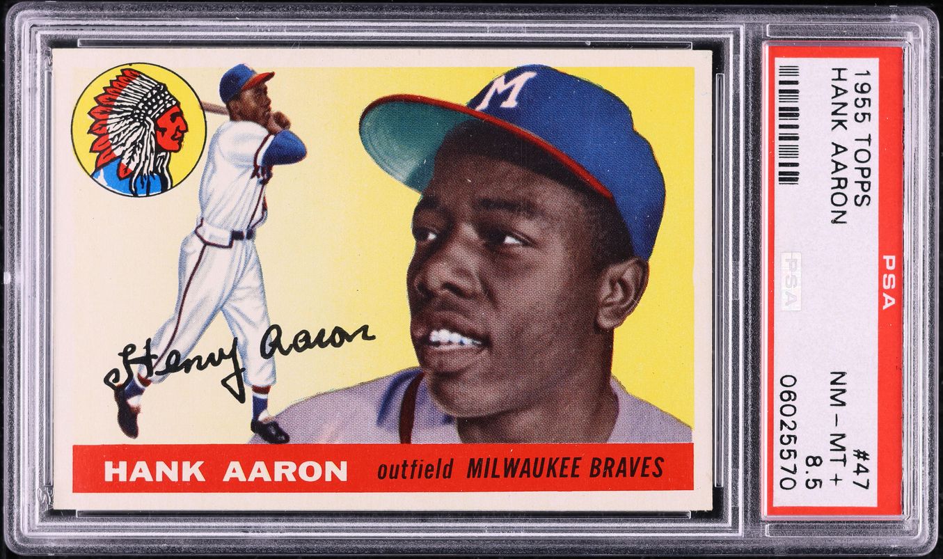 1955 Topps Hank Aaron #47 PSA 8.5 NM-MT+