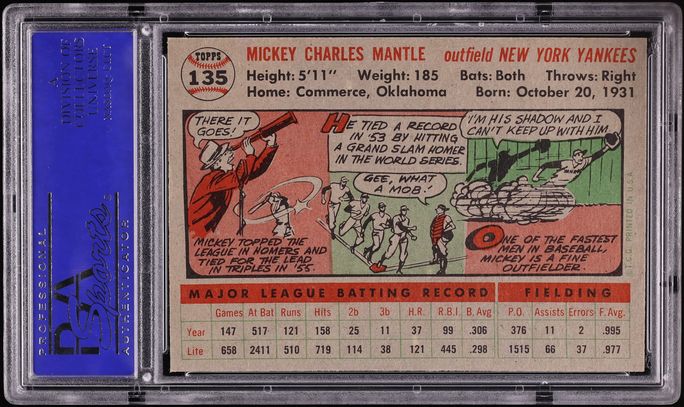 1956 Topps Mickey Mantle #135 PSA 8 NM-MT