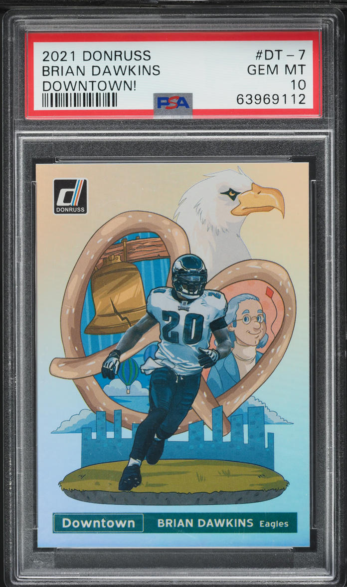2021 Donruss Downtown! Brian Dawkins #DT-7 PSA 10 GEM MINT