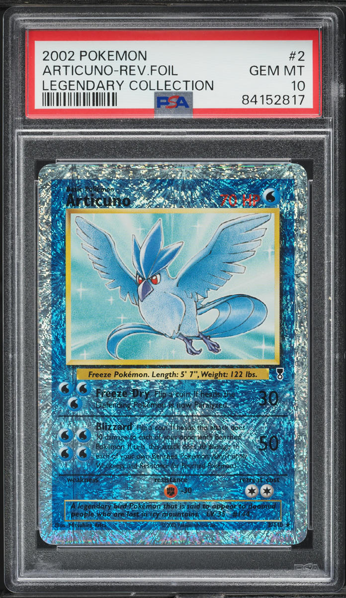 2002 Pokemon Legendary Collection Reverse Holo Articuno #2 PSA 10 GEM MINT