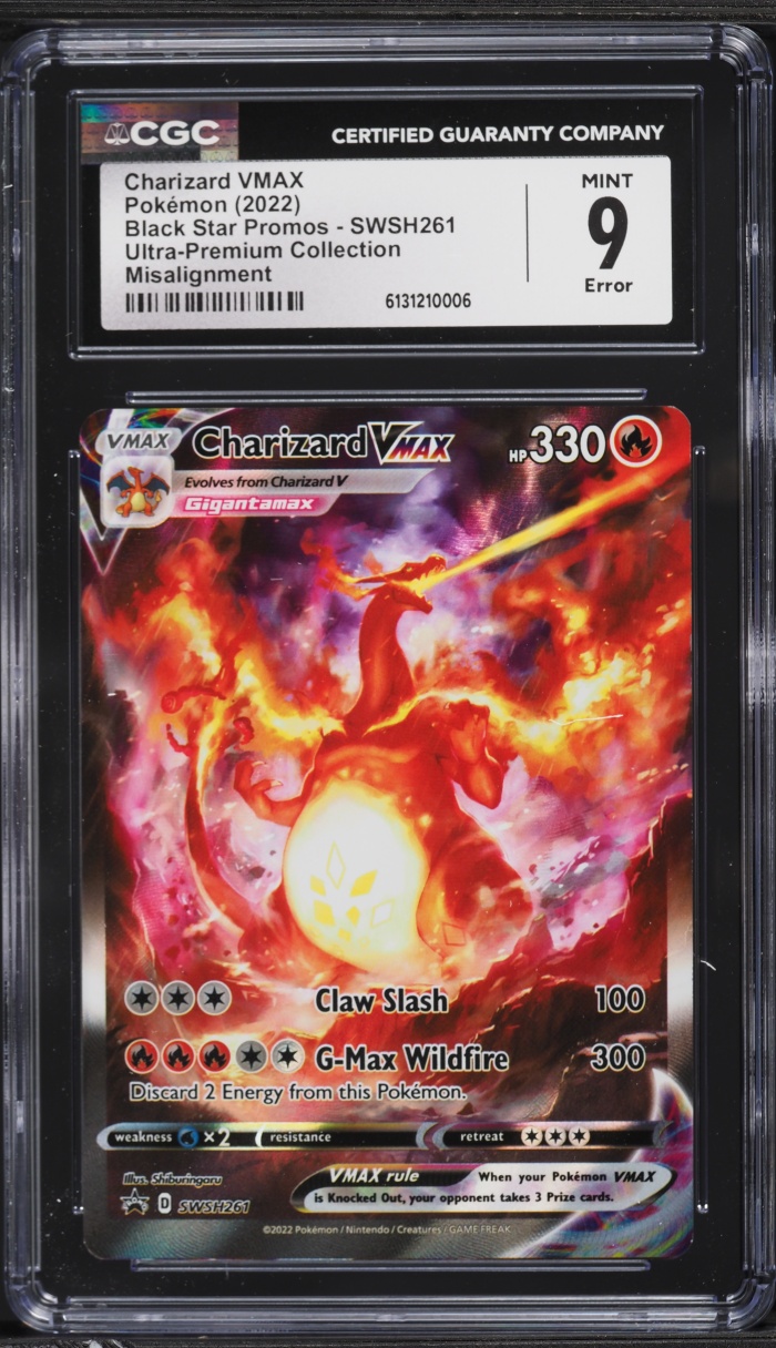 2022 Pokemon Sword & Shield Promo Ultra Premium Full Art Charizard VMAX #SWSH261 CGC 9 MINT