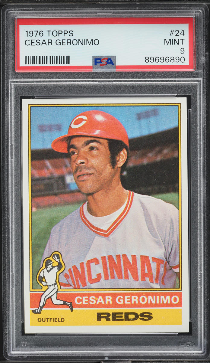 1976 Topps Cesar Geronimo #24 PSA 9 MINT