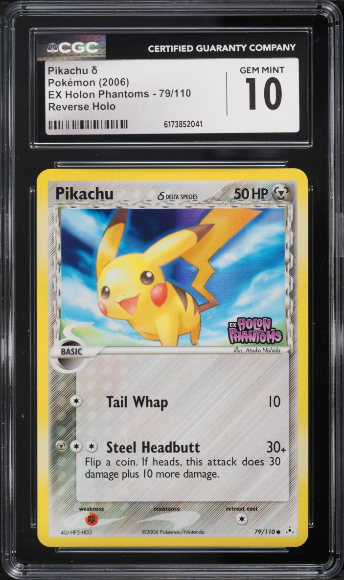 2006 Pokemon EX Holon Phantoms Reverse Holo Pikachu #79 CGC 10 GEM MINT