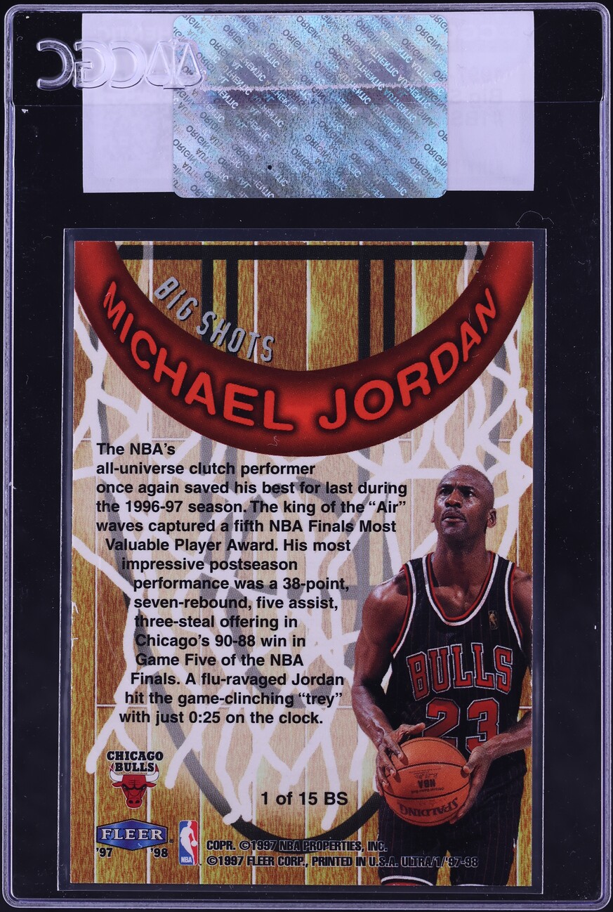 1997 Ultra Big Shots Michael Jordan #1 CGC AUTH