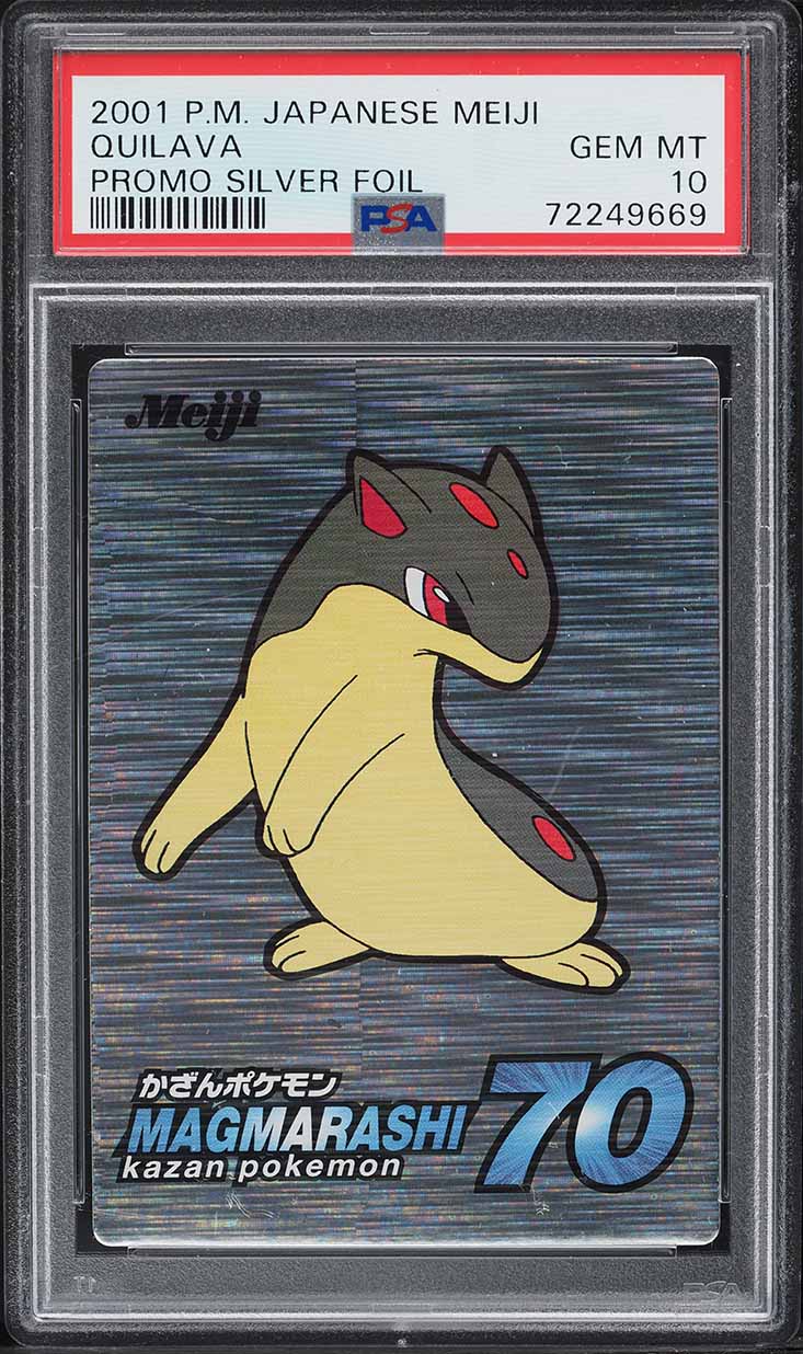 2001 Pokemon Japanese Meiji Promo Silver Foil Quilava PSA 10 GEM MINT