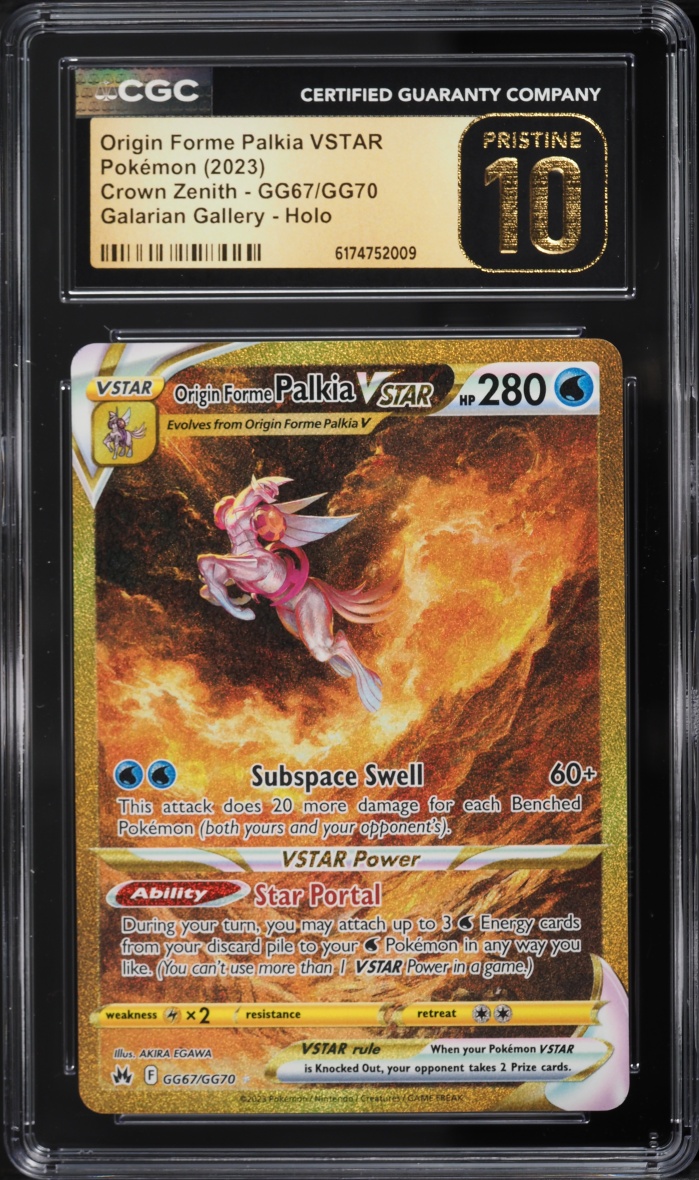 2023 Pokemon SWSH Crown Zenith Gold Rare Origin Forme Palkia VSTAR #GG67 CGC 10 PRISTINE
